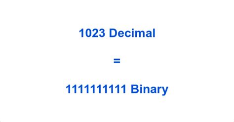 1023 in Binary .
